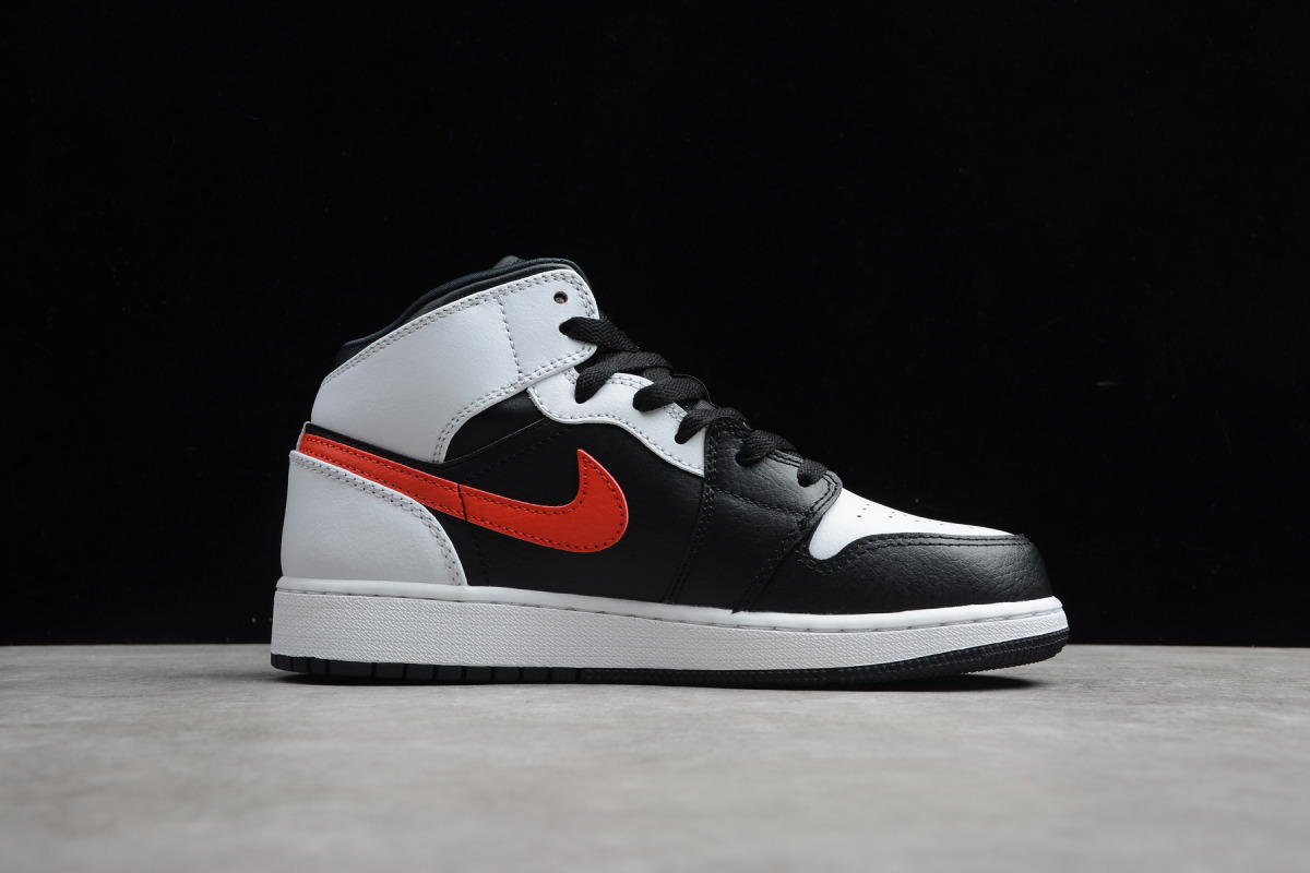 Nike Air Jordan 1 Mid "White Black Chile Red"