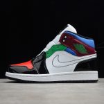 Nike Air Jordan 1 Mid "Black White Multi-Color"