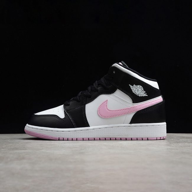 Nike Air Jordan 1 Mid "White Black Light Arctic Pink"