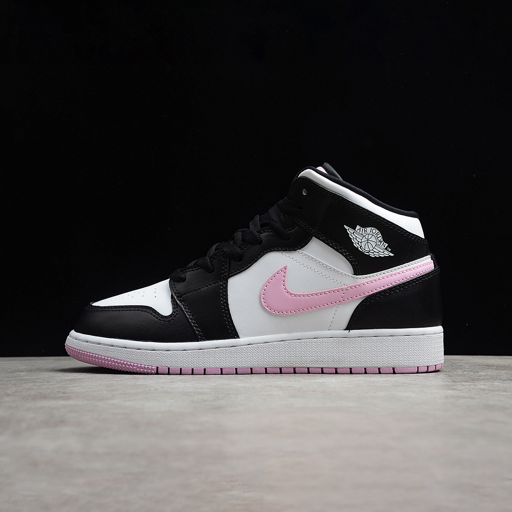 Nike Air Jordan 1 Mid "White Black Light Arctic Pink"