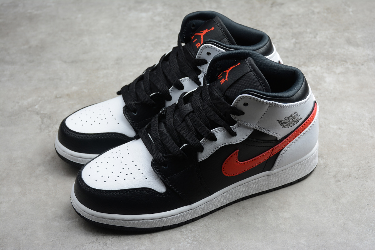 Nike Air Jordan 1 Mid "White Black Chile Red"