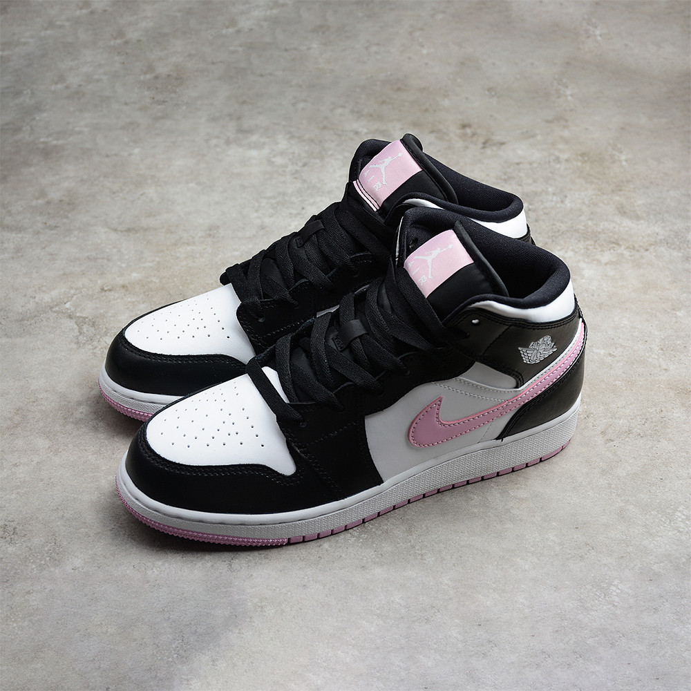 Nike Air Jordan 1 Mid "White Black Light Arctic Pink"