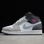 Nike Air Jordan 1 Mid "White Grey Hyper Pink"