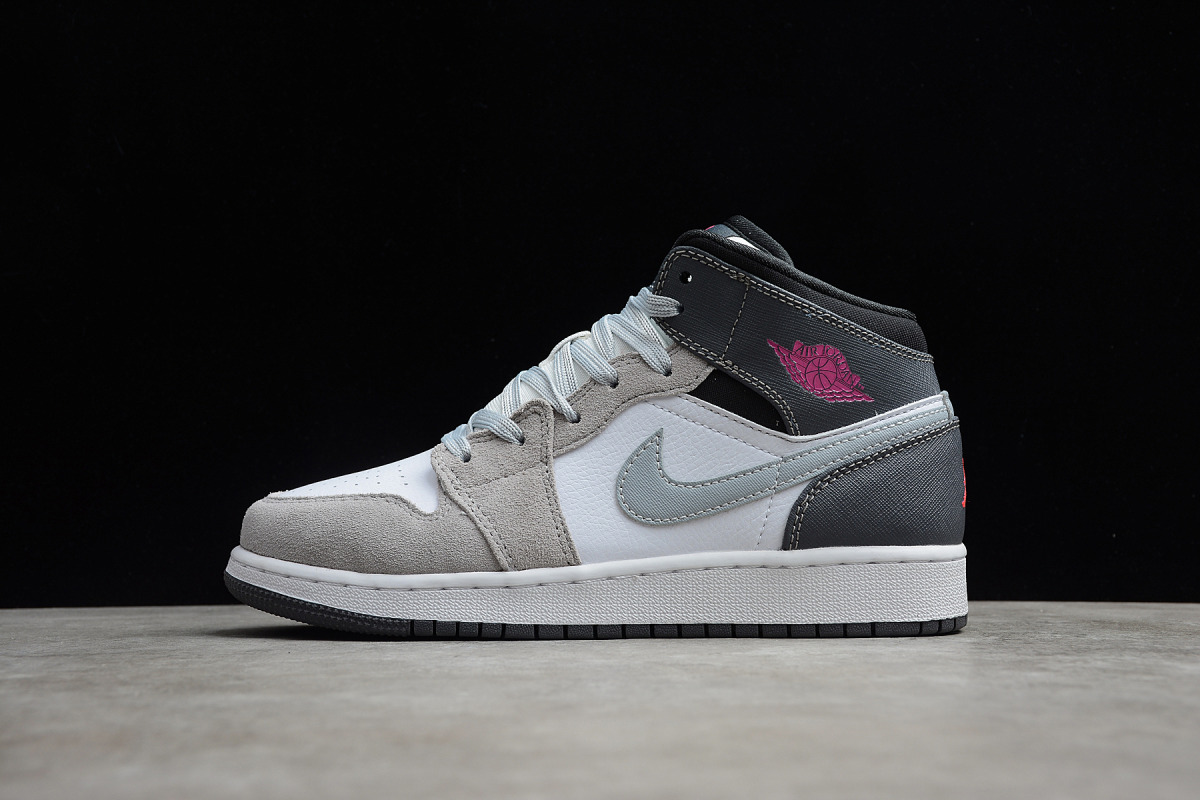 Nike Air Jordan 1 Mid "White Grey Hyper Pink"