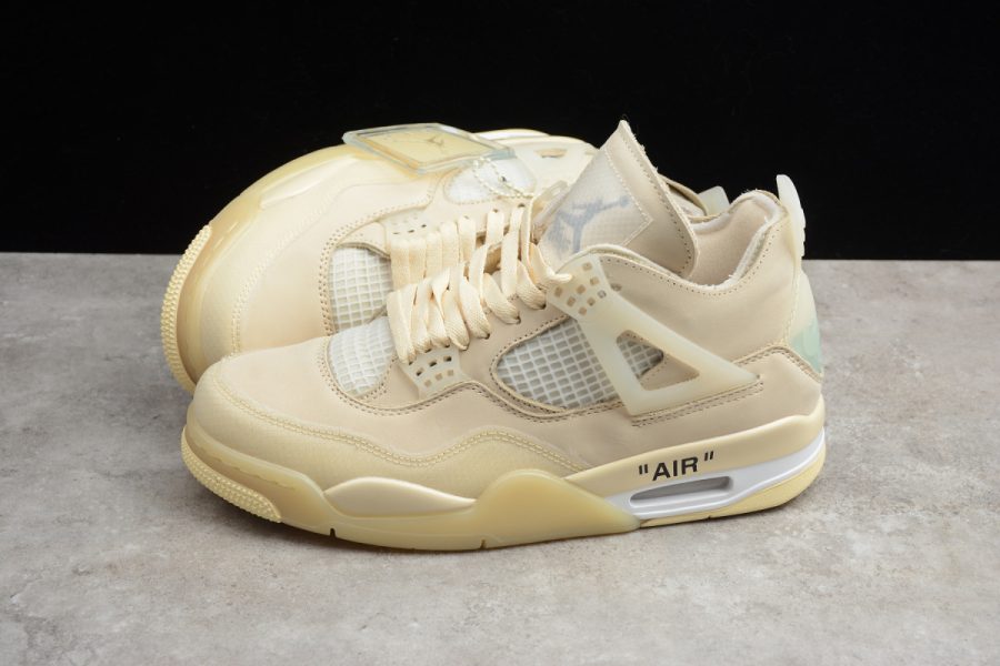 Off-White x Nike Air Jordan 4 Retro "Sail" - Imagen 2