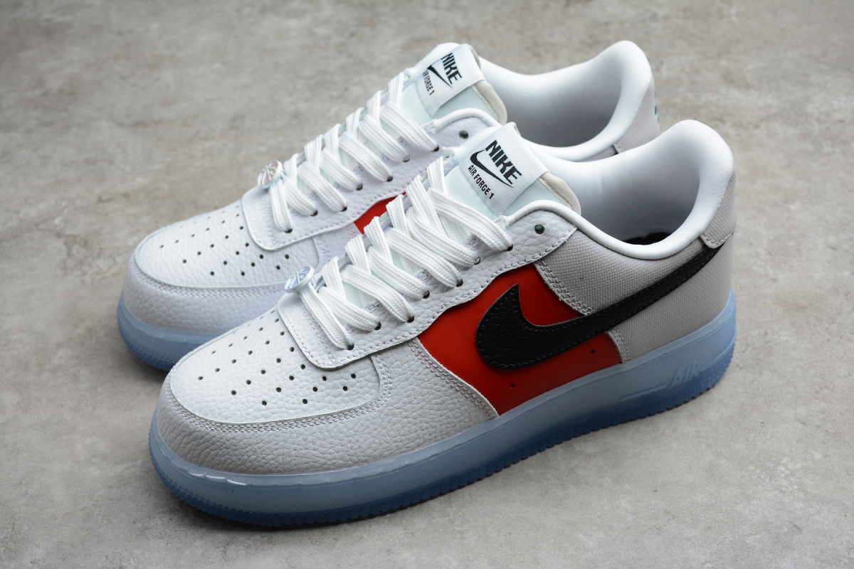 Nike Air Force 1 Low "White Red Black (Icy Soles)"