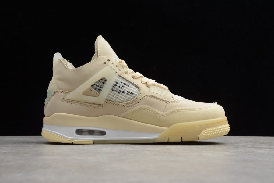 Off-White x Nike Air Jordan 4 Retro "Sail" - Imagen 4