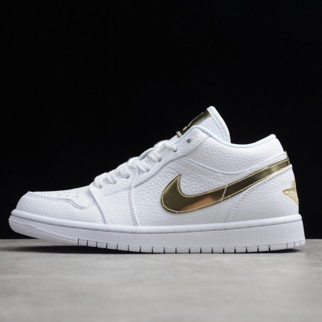 Nike Air Jordan 1 Low "White Metallic Gold"