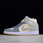 Nike Air Jordan 1 Mid "Grey Cream Suede"