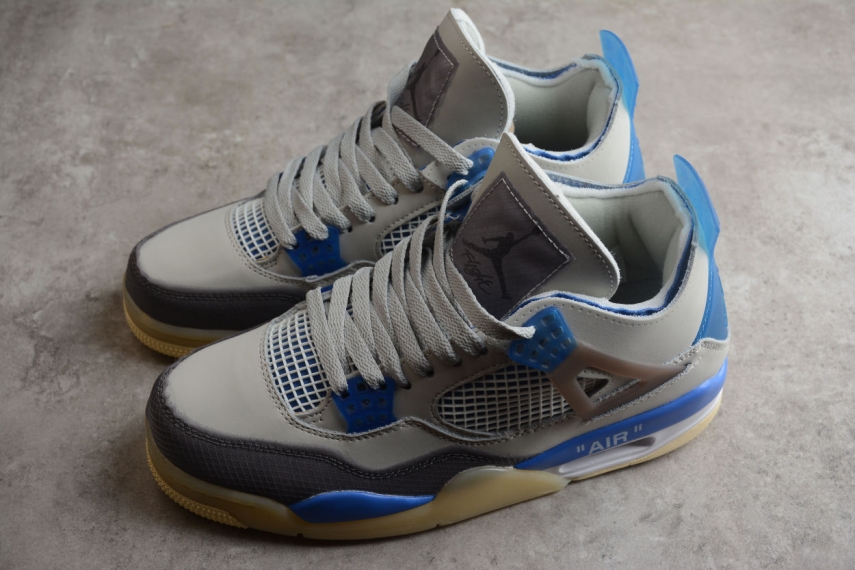 Off-White x Nike Air Jordan 4 Retro "Military Blue"