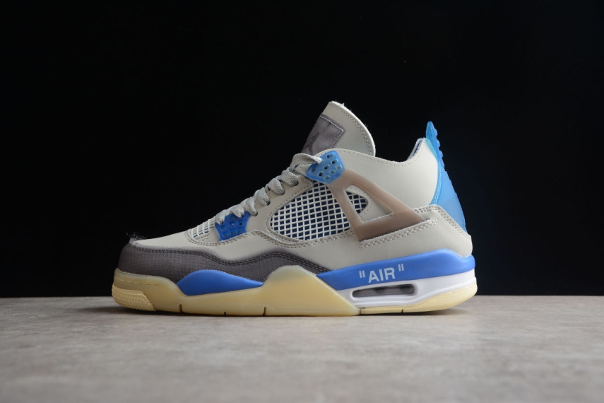 Off-White x Nike Air Jordan 4 Retro "Military Blue"