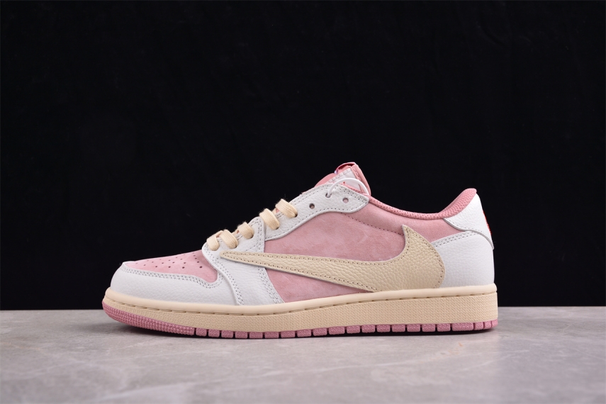 Travis Scott x Air Jordan 1 Low "Shy Pink"